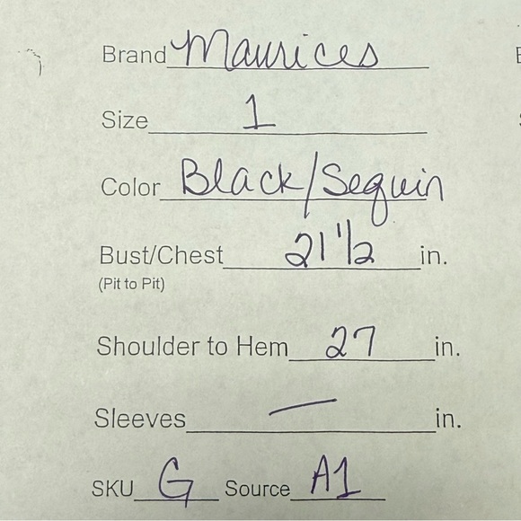 Maurices Black Silver Sequin Tank Top 1X Party Sparkle Sleeveless Blouse - Picture 8 of 8